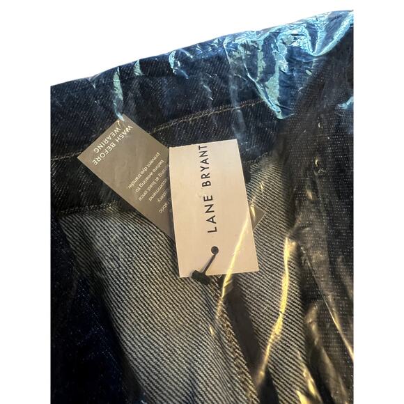 Lane Bryant Denim Trenchcoat Women’s Plus Size 20 Belted Midi Jean Jacket - Picture 7 of 7